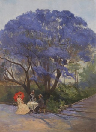 R Godfrey Rivers, England/Australia 1858-1925 / Under the jacaranda 1903 / Oil on canvas / 143.4 x 107.2 cm / Purchased 1903 / Collection: Queensland Art Gallery | Gallery of Modern Art