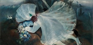 Arthur Boyd / Australia VIC/NSW 1920 99 / Sleeping bride 1957 58 / Oil and tempera on composition board / Gift of Paul Taylor in memory of his parents Eric and Marion Taylor through the QAGOMA Foundation 2016. Donated through the Australian Government's Cultural Gifts Program