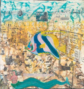 Santiago Bose, The Philippines 1949-2002 / The fatal shore 2000 / Mixed media on canvas / 121 x 110cm / Gift of Rupert Myer in honour of John Batten through the Queensland Art Gallery | Gallery of Modern Art Foundation 2017. Donated through the Australian Government's Cultural Gifts Program / Collection: Queensland Art Gallery | Gallery of Modern Art / © Estate of Santiago Bose