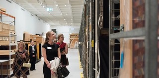 Future Collective and Foundation members touring QAG’s Collection Storage, October 2016 / Photograph: Mark Sherwood