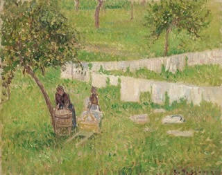 Camille Pissarro, France 1830-1903 / La lessive à Éragny (Washing day at Éragny )
1901 / Oil on canvas / 33 x 40.5cm / Purchased 1975 / Collection: Queensland Art Gallery | Gallery of Modern Art