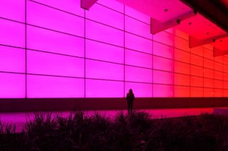 James Turrell, United States b.1943 / Night Life 2018 / Architectural light installation / Commissioned 2017 to mark the 10th anniversary of the opening of the Gallery of Modern Art. This project has been realised with generous support from the Queensland Government; Paul, Sue and Kate Taylor; the Neilson Foundation; and the Queensland Art Gallery | Gallery of Modern Art Foundation Appeal / Collection: Queensland Art Gallery | Gallery of Modern Art / © James Turrell / Photograph: Florian Holzherr