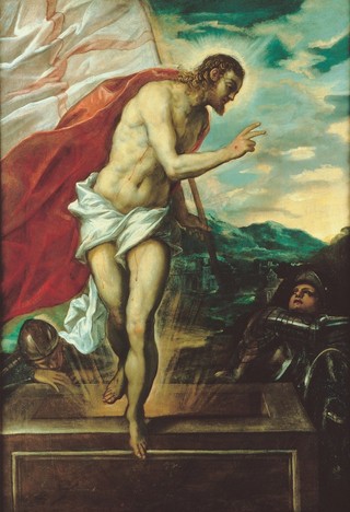 Tintoretto, Venice 1518-94 / Cristo risorgente (The risen Christ) c.1555 / Oil on canvas / 201 x 139cm / Purchased 1981. Queensland Art Gallery Foundation / Collection: Queensland Art Gallery | Gallery of Modern Art